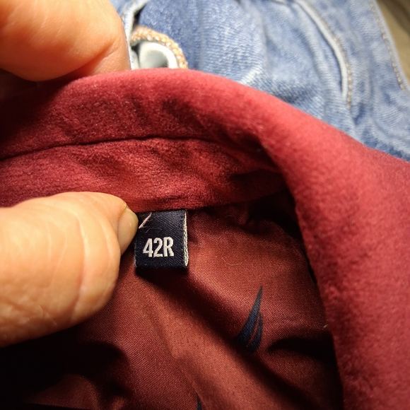 Nautical Men's Red Velvet Blazer Suit Jacket - Picture 6 of 10